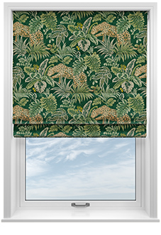 Leopard, Malachite - Twist&Fit Roman Blind